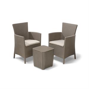 SET TAVOLO E SEDIE DA GIARDINO E BALCONE - CON CUSCINI - IOWA in Arredamento giardino