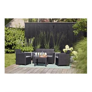 SALOTTO DA GIARDINO - MARIE LOUNGE - KETER - SET TAVOLO E SEDIE 4 POSTI in Arredamento giardino