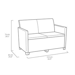 SALOTTO DA GIARDINO - MARIE LOUNGE - KETER - SET TAVOLO E SEDIE 4 POSTI in Arredamento giardino