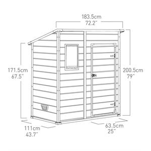 CASETTA DA GIARDINO KETER MANOR 6x4 BEIGE CON PORTA BATTENTE SINGOLA 183,5X111X200,5 CM in Arredamento giardino