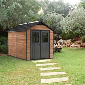 CASETTA DA GIARDINO KETER NEWTON 7511 2 PORTE PAVIMENTO FINESTRE CM 228X250X252H in Arredamento giardino