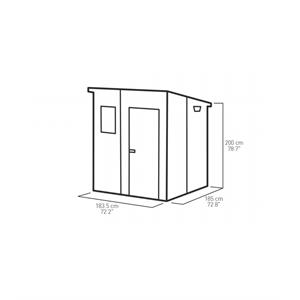 CASETTA DA GIARDINO KETER MANOR PENT 6X6 BEIGE 183,5X185X200 CM in Arredamento giardino