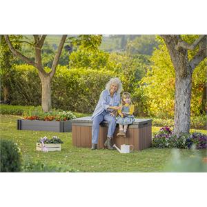 BAULE PORTA ATTREZZI KETER DARWIN BOX 100G EVOTECH MARRONE in Arredamento giardino