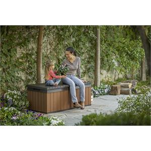 BAULE PORTA ATTREZZI KETER DARWIN BOX 100G EVOTECH MARRONE in Arredamento giardino