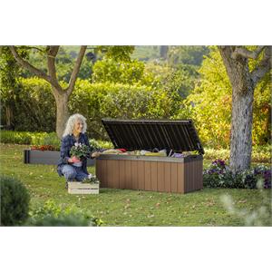 BAULE PORTA ATTREZZI KETER DARWIN BOX 100G EVOTECH MARRONE in Arredamento giardino