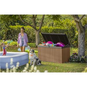 BAULE PORTA ATTREZZI KETER DARWIN BOX 150G EVOTECH MARRONE in Arredamento giardino