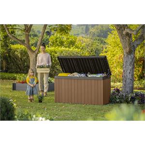 BAULE PORTA ATTREZZI KETER DARWIN BOX 150G EVOTECH MARRONE in Arredamento giardino