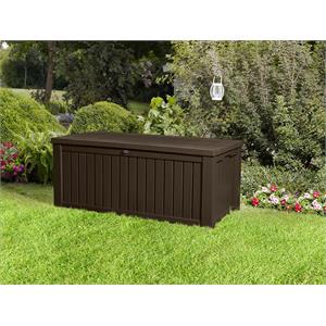 BAULE PORTA ATTREZZI KETER ROCKWOOD MARRONE in Arredamento giardino