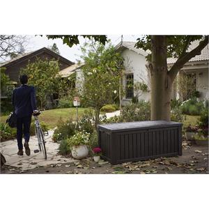 BAULE PORTA ATTREZZI KETER ROCKWOOD MARRONE in Arredamento giardino