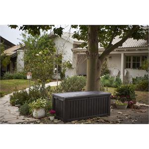 BAULE PORTA ATTREZZI KETER ROCKWOOD MARRONE in Arredamento giardino