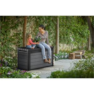 BAULE PORTA ATTREZZI DA GIARDINO KETER CORTINA BOX 100 EVOTECH GRAFITE in Arredamento giardino