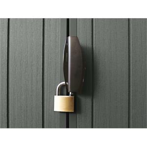 CASETTA DA GIARDINO KETER DARWIN 6X6 VERDE PORTA BATTENTE DOPPIA 190X183X221 CM in Arredamento giardino