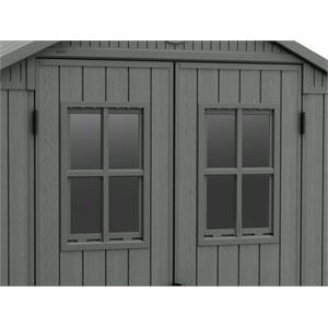 CASETTA DA GIARDINO KETER DARWIN 6X6 VERDE PORTA BATTENTE DOPPIA 190X183X221 CM in Arredamento giardino