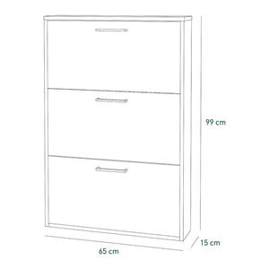 SCARPIERA SALVASPAZIO BIANCA 3 RIBALTE 100X65X15 in Arredamento