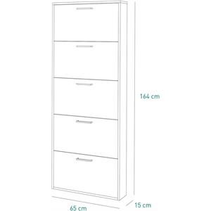 SCARPIERA SALVASPAZIO BIANCA 5 RIBALTE 164X65X15 in Arredamento