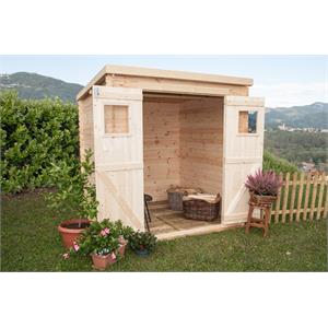 CASETTA DA GIARDINO IN LEGNO BIRBA 200X200CM in Arredamento giardino