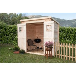 CASETTA DA GIARDINO IN LEGNO BIRBA 200X200CM in Arredamento giardino