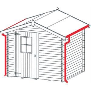 GRONDAIA IN LAMIERA PER CASETTA IN LEGNO - KIT A - FALDE DA 180 A 219CM in Arredamento giardino