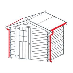 GRONDAIA IN LAMIERA PER CASETTA IN LEGNO - KIT C - FALDE DA 260 A 300CM in Arredamento giardino