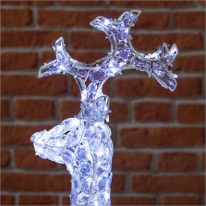 RENNA NATALIZIA LUMINOSA 3D 70 CM - CON CRISTALLI IN ACRILICO ACP - 100 LED - BIANCO FREDDO in Natale