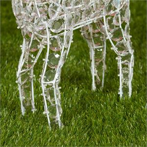 RENNA NATALIZIA LUMINOSA 3D 70 CM - CON CRISTALLI IN ACRILICO ACP - 100 LED - BIANCO FREDDO in Natale