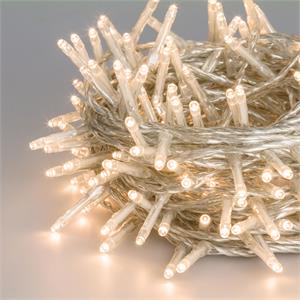 LUCI LED PER ALBERI DI NATALE ESTERNO INTERNO 360 miniLED BIANCO CALDO 25,7MT in Natale