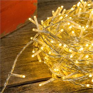 LUCI LED PER ALBERI DI NATALE ESTERNO INTERNO 360 miniLED BIANCO CALDO 25,7MT in Natale