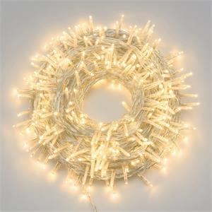 LUCI LED PER ALBERI DI NATALE ESTERNO INTERNO 360 miniLED BIANCO CALDO 25,7MT in Natale