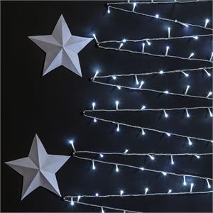 LUCI LED PER ALBERI DI NATALE ESTERNO INTERNO 360 miniLED BIANCO FREDDO 25,7MT in Natale