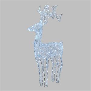 RENNA NATALIZIA LUMINOSA 3D H120CM- 250 LED - CRISTALLI IN ACRILICO - LUCE BIANCO FREDDO in Natale