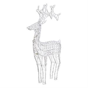 RENNA NATALIZIA LUMINOSA 3D H120CM- 250 LED - CRISTALLI IN ACRILICO - LUCE BIANCO FREDDO in Natale