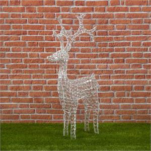 RENNA NATALIZIA LUMINOSA 3D H120CM - 250 LED - CRISTALLI IN ACRILICO - LUCE BIANCO CALDO in Natale