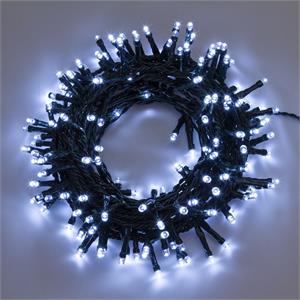 LUCI LED PER ALBERI DI NATALE ESTERNO INTERNO 200 LED BIANCO FREDDO 8MT in Natale