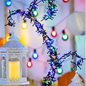 LUCI LED PER ALBERI DI NATALE ESTERNO INTERNO 500 LED MULTICOLOR 20MT in Natale