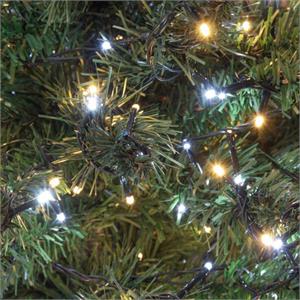 LUCI LED PER ALBERI DI NATALE ESTERNO INTERNO 180 miniLED BIANCO FREDDO E CALDO 13,1MT in Natale