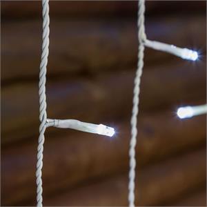 TENDA LUMINOSA LED ICE LIGHT 10,88XH0,6 MT - 255 LED - BIANCO FREDDO in Natale