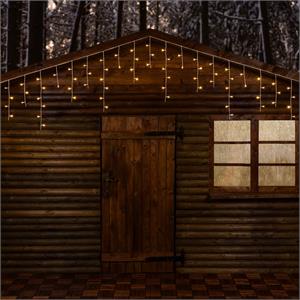 TENDA LUMINOSA LED ICE LIGHT 10,88XH0,6 MT - 255 LED - BIANCO CALDO in Natale