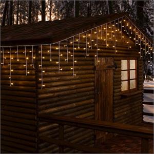 TENDA LUMINOSA LED ICE LIGHT 10,88XH0,6 MT - 255 LED - BIANCO CALDO in Natale