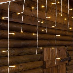 TENDA LUMINOSA LED ICE LIGHT 10,88XH0,6 MT - 255 LED - BIANCO CALDO in Natale