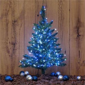 LUCI LED PER ALBERI DI NATALE ESTERNO INTERNO 180 miniLED BIANCO FREDDO E BLU 13,1MT in Natale