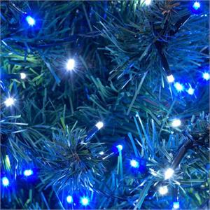 LUCI LED PER ALBERI DI NATALE ESTERNO INTERNO 360 miniLED BIANCO FREDDO E BLU 25,7MT in Natale