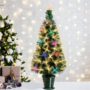 ALBERO DI NATALE IN FIBRA OTTICA H100CM CON 95 LUCI LED in Natale