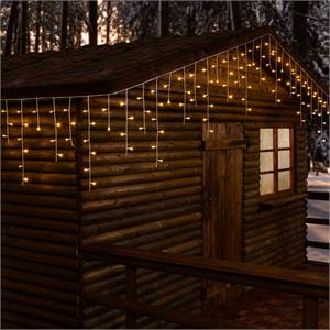 TENDA LUMINOSA LED ICE LIGHT 7,68XH0,6 MT - 180 LED - BIANCO CALDO in Natale
