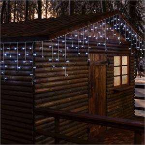 TENDA LUMINOSA LED ICE LIGHT 7,68XH0,6 MT - 180 LED - BIANCO FREDDO in Natale