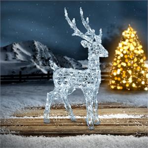RENNA NATALIZIA LUMINOSA 3D 85CM - 120 LED - LUCE BIANCO FREDDO in Natale