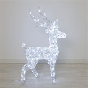 RENNA NATALIZIA LUMINOSA 3D 85CM - 120 LED - LUCE BIANCO FREDDO in Natale