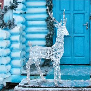 RENNA NATALIZIA LUMINOSA 3D 105CM - 180 LED - LUCE BIANCO FREDDO in Natale