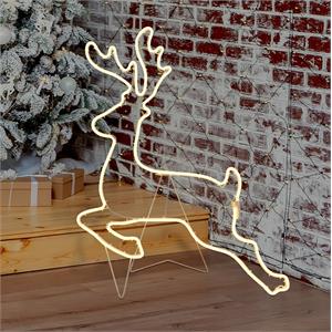 RENNA NATALIZIA LUMINOSA GALOPPANTE 2D - C SMD NEON 480 LED H85CM in Natale