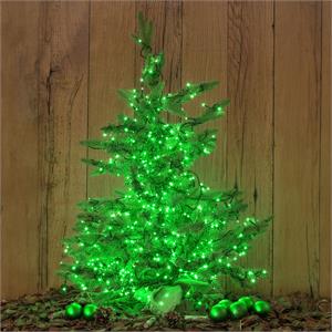 LUCI LED PER ALBERI DI NATALE ESTERNO INTERNO 360 miniLED VERDE 25,7MT in Natale
