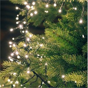 LUCI LED PER ALBERI DI NATALE ESTERNO INTERNO 1100 miniLED BIANCO CALDO 11,5MT in Natale